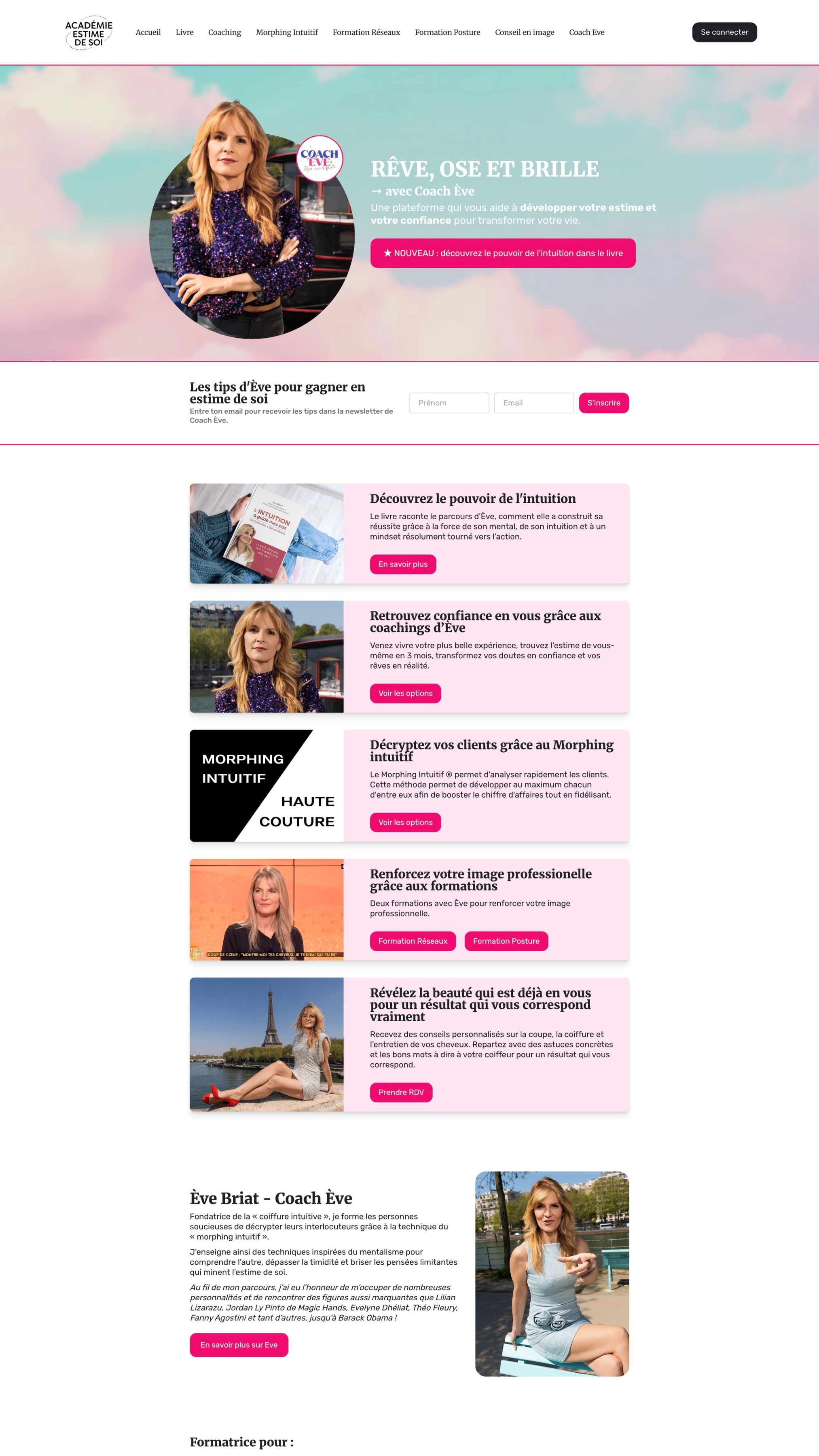 Coach Eve Briat - Plateforme de coaching sur Podia