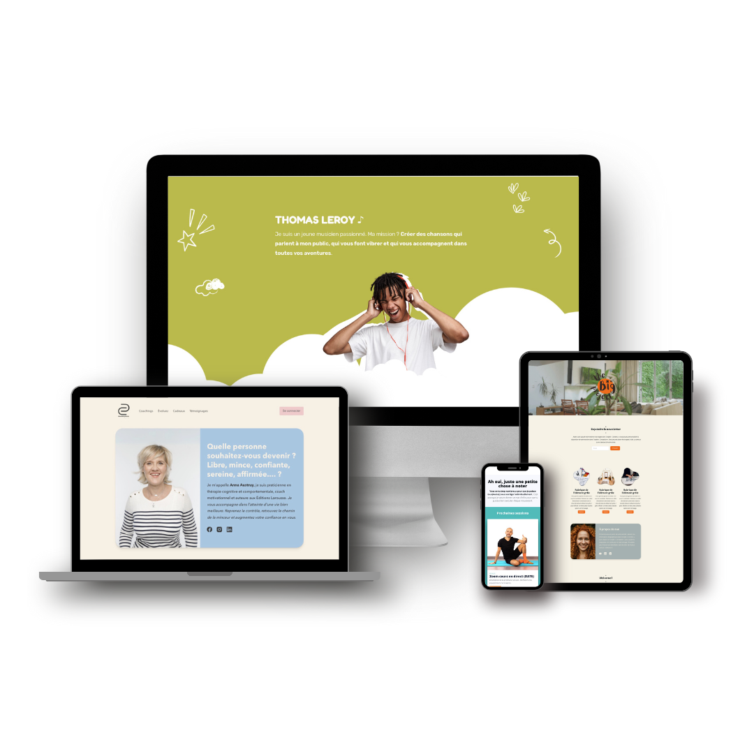 Visuels des sites Podia